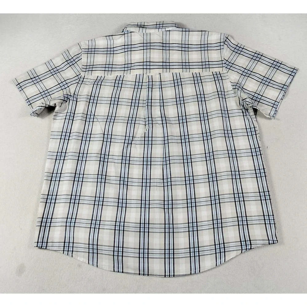 Chaps Shirt Mens XL Lot Of 4 Plaid Short Sleeve Button Up Easy Care Casual